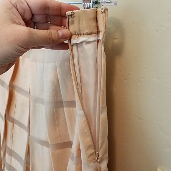 TIBI striped organza midi skirt, shell color, size 6, like new! - Picture 7 of 7